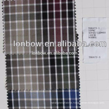 Fine quality 100%cotton check shirting fabric